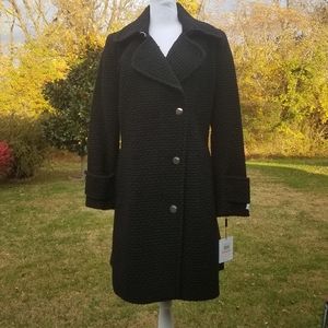 Calvin Klein New Wool Blend Basket Weave Coat